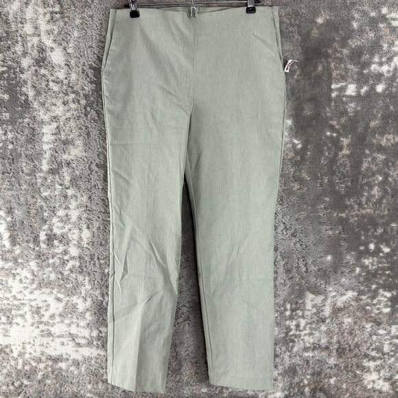 NEW Carolina Belle Montreal Sz 6 Flat Front Straight Leg Pants Green Pull On NWT - Picture 1 of 10